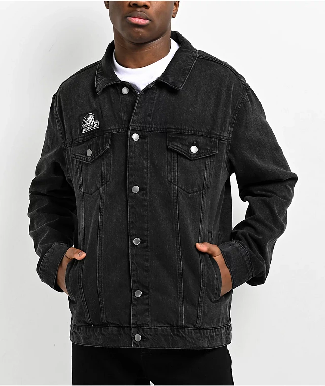 9zero1 black denim jacket Black delavè | Replay Jeans