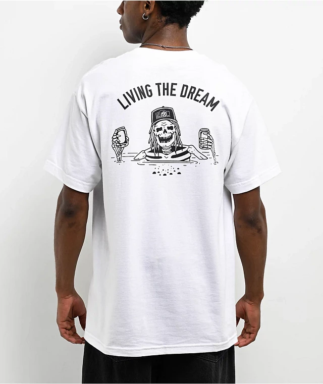 Lurking Class by Sketchy Tank Living The Dream White T-Shirt