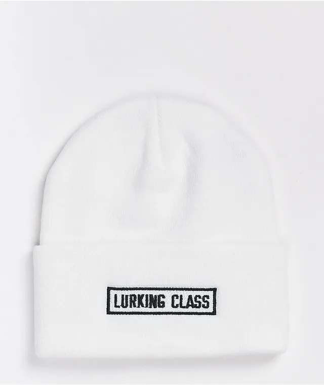 Lurking Class by Sketchy Tank Lurker White Beanie Hamilton Place
