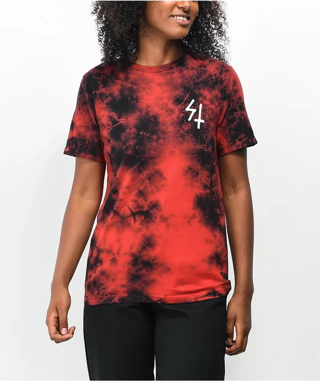 Lurking class by sketchy tank branch logo red tie dye hoodie best sale