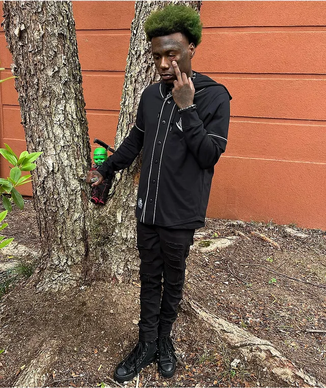 Lurking Class by Sketchy Tank Scythe Layered Black Baseball Hoodie