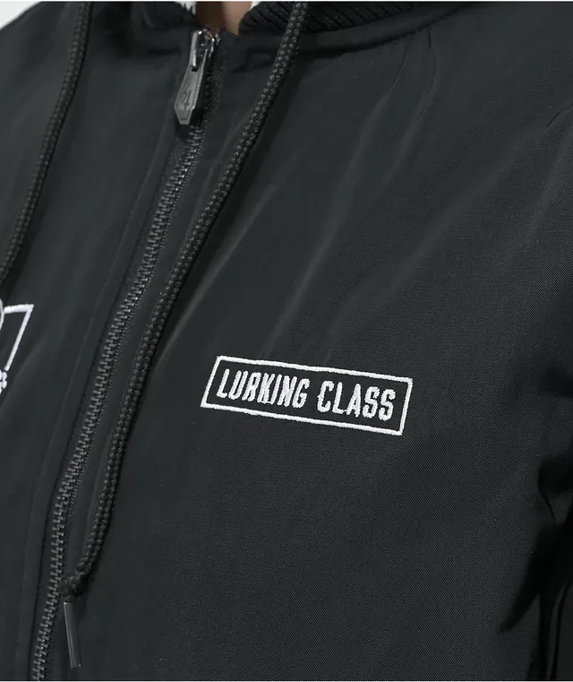 新品未使用　24-25 LURKING CLASS FIRE SKULL 153 Lurking Class by Sketchy Tank Skulls Black Hooded Bomber