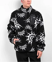 Lurking Class by Sketchy Tank Spider Web Black Fleece Zip Hoodie