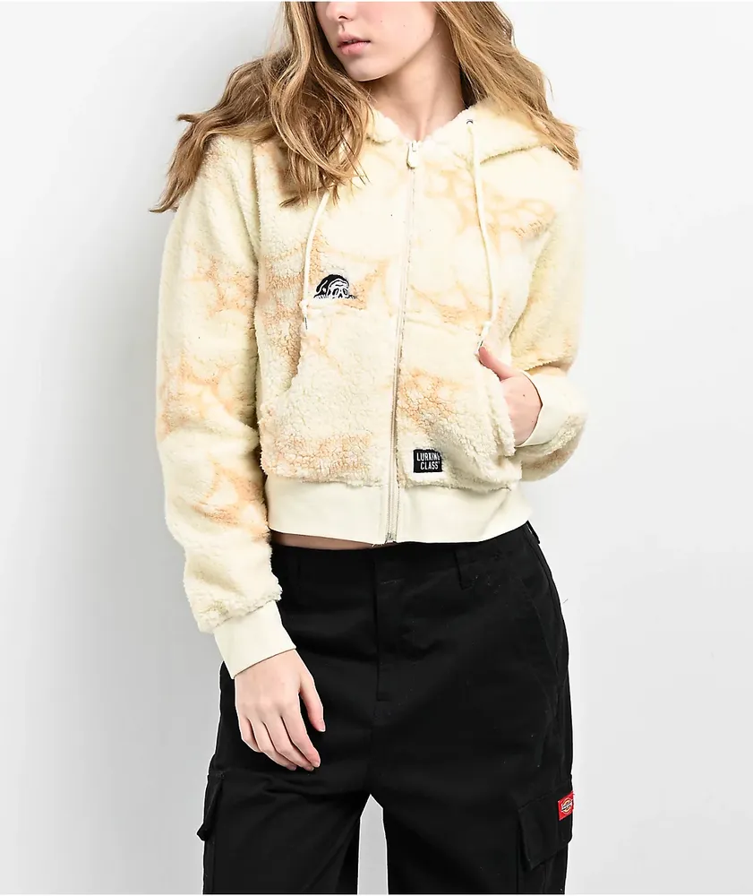 Cream sherpa hoodie sales