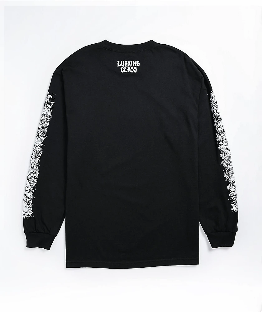 Lurking Class by Sketchy Tank Stikker Fun Guy Long Sleeve Black T