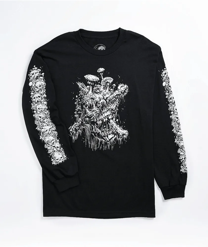 Lurking Class by Sketchy Tank Stikker Fun Guy Long Sleeve Black T