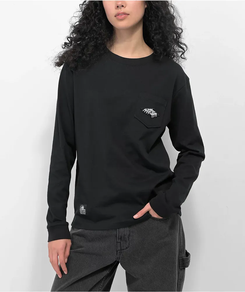 Lurking Class by Sketchy Tank Terror Coffin Black Long Sleeve