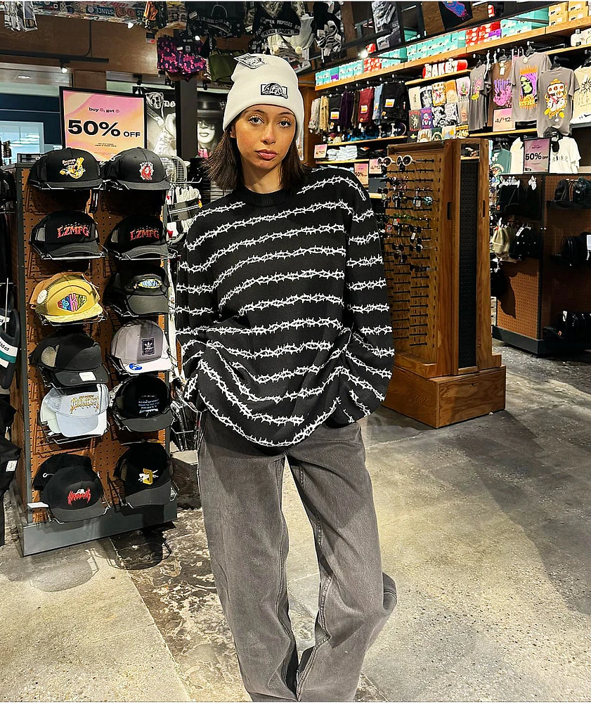 Lurking Class by Sketchy Tank Thorns Black Sweater | Liberty Center