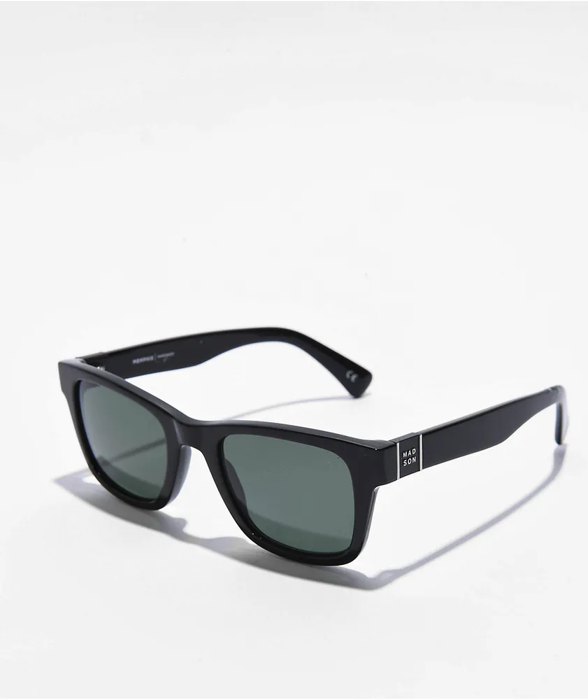 Madson Memphis Gloss Black Polarized Sunglasses Hamilton Place