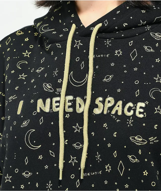 Melodie I Need Space Black Hoodie Vancouver Mall