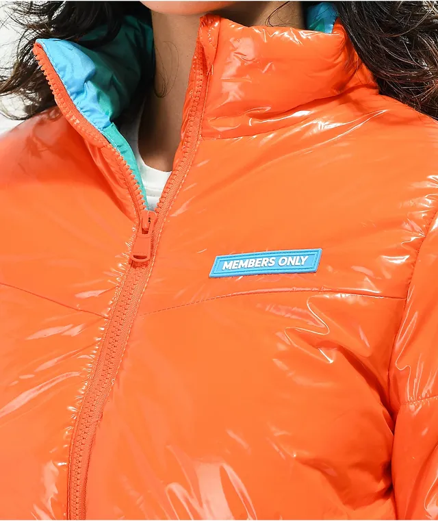 Orange members only jacket top