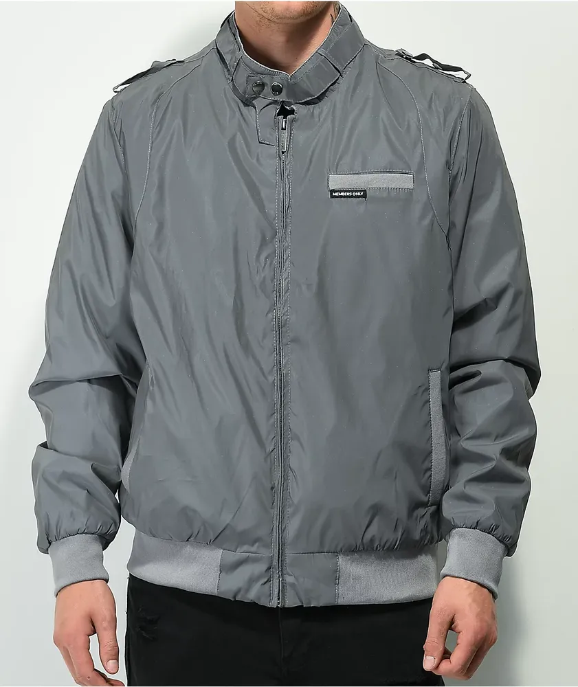 Members Only Iconic Grey Reflective Racer Jacket | CoolSprings