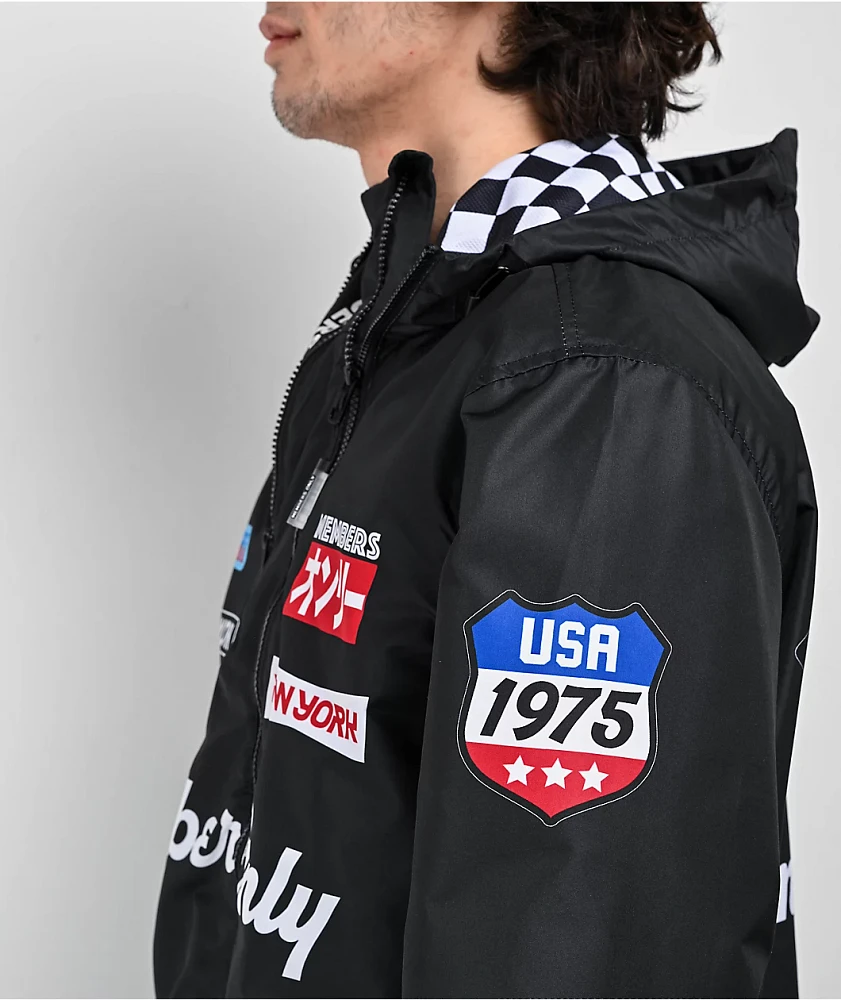 Members Only Racing Black Anorak Jacket | Liberty Center