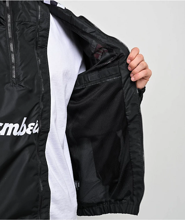 Members Only Racing Black Anorak Jacket at Foxvalley Mall in