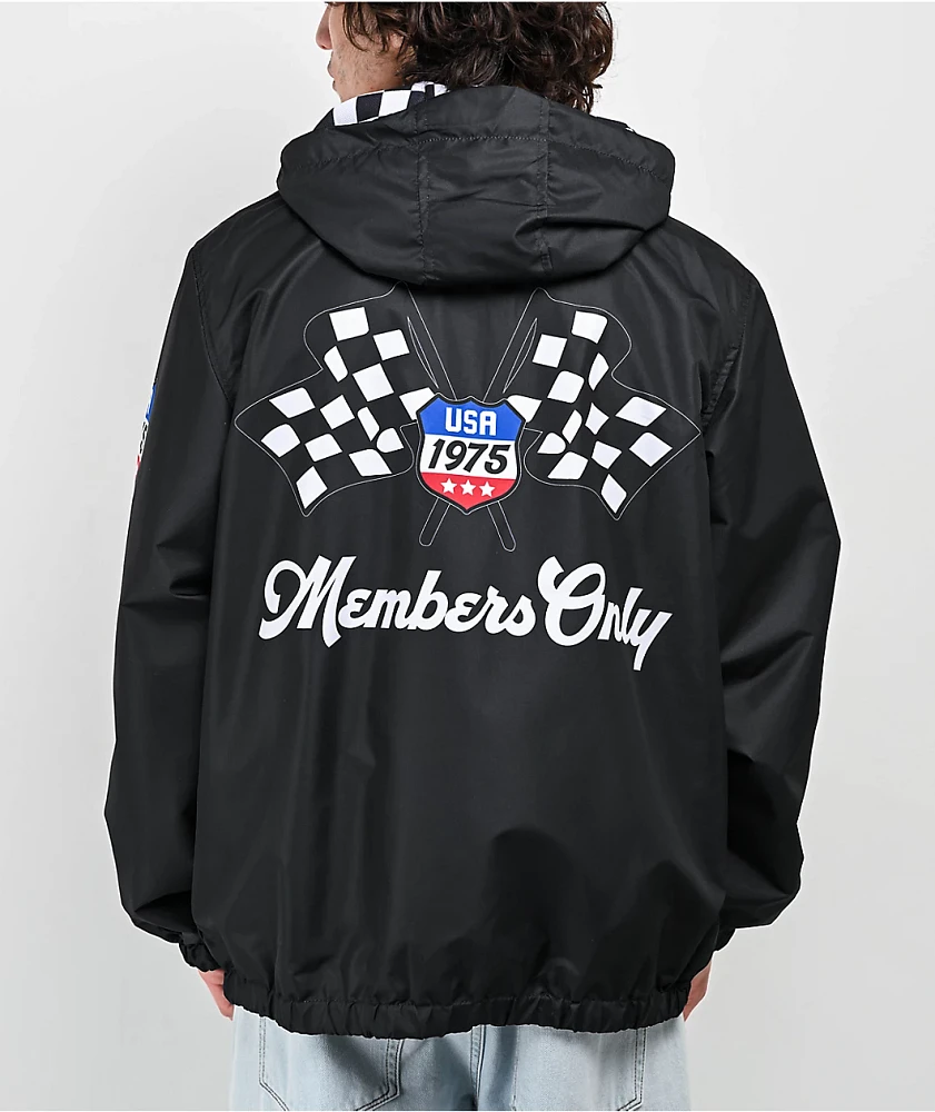 Members Only Racing Black Anorak Jacket | Liberty Center