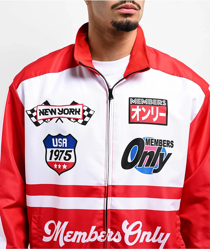 Members Only Racing Team Red Zip Jacket | Liberty Center
