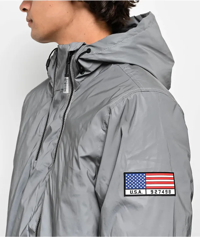 Members Only Silver Reflective Windbreaker Jacket CoolSprings