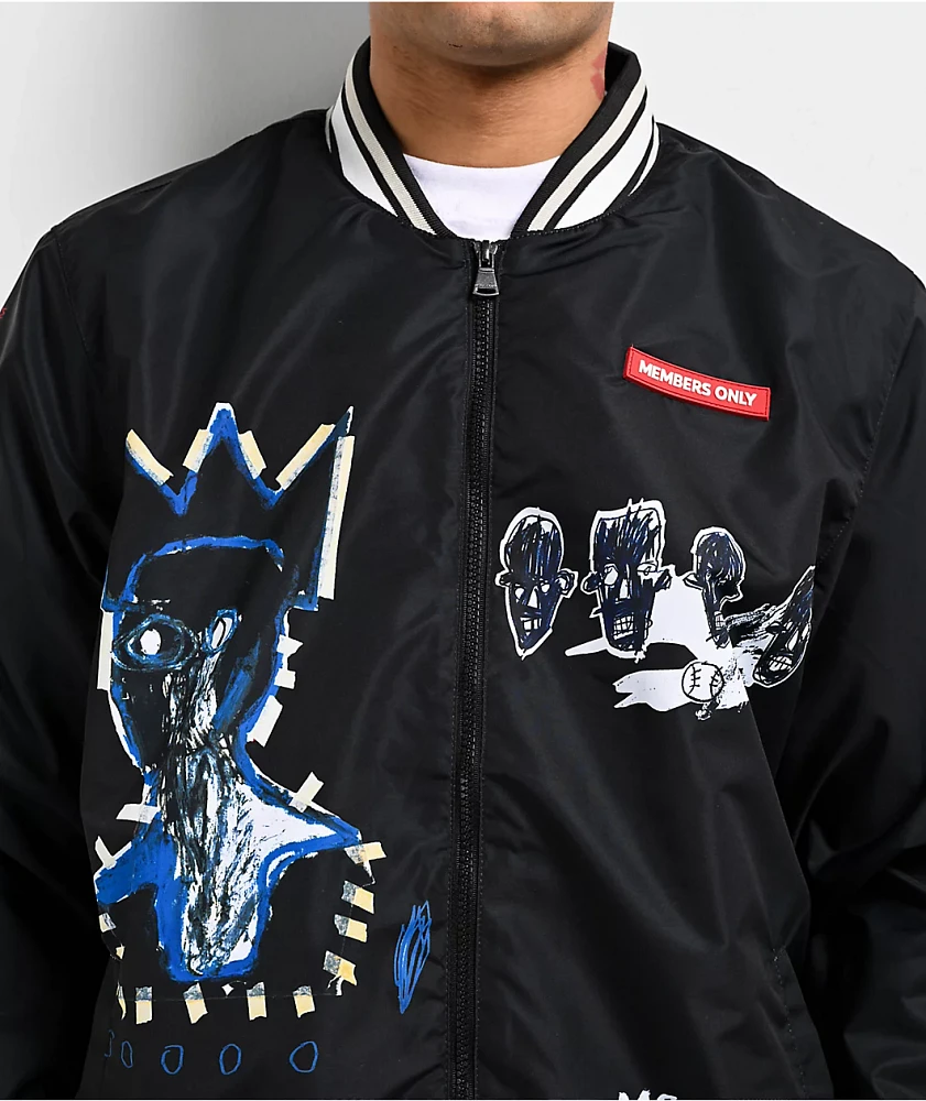 【即購入OK】JEAN-MICHEL BASQUIAT  ジャケット Members Only x Jean Michel Basquiat Black Bomber Jacket