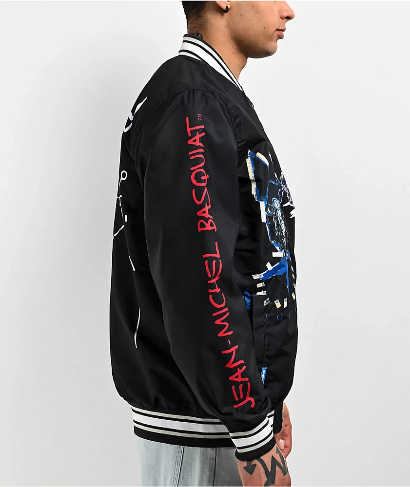 Members Only x Jean Michel Basquiat Black Bomber Jacket at