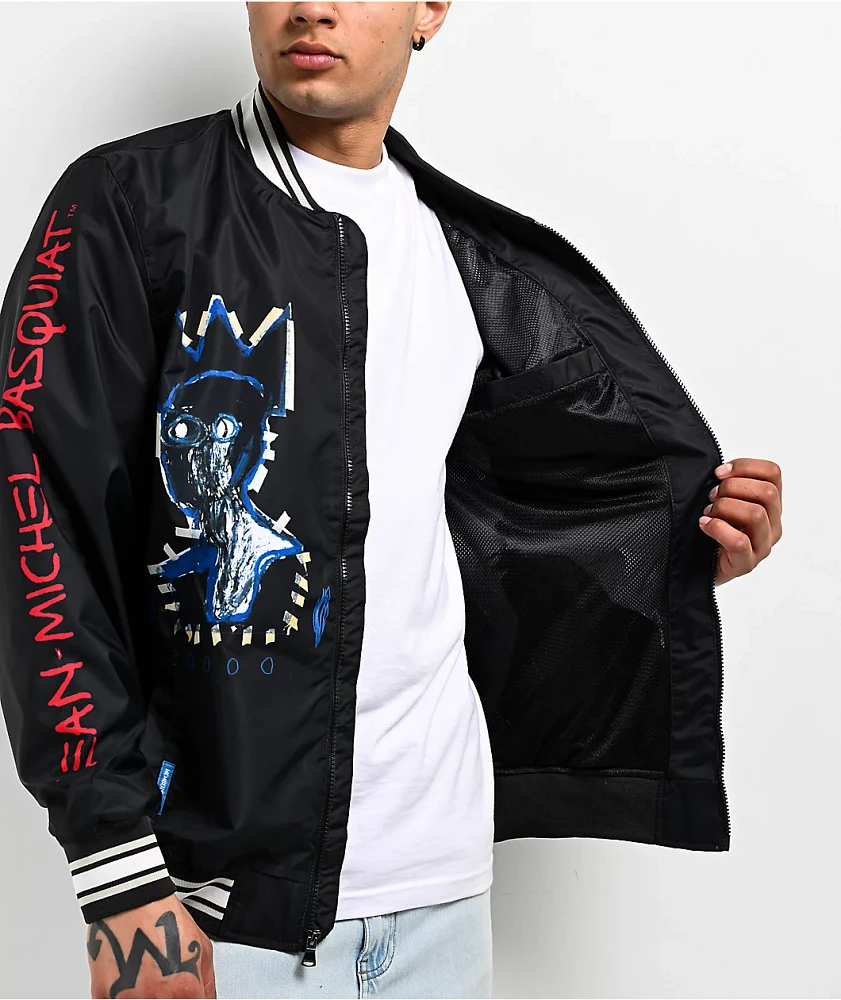 Members Only x Jean Michel Basquiat Black Bomber Jacket