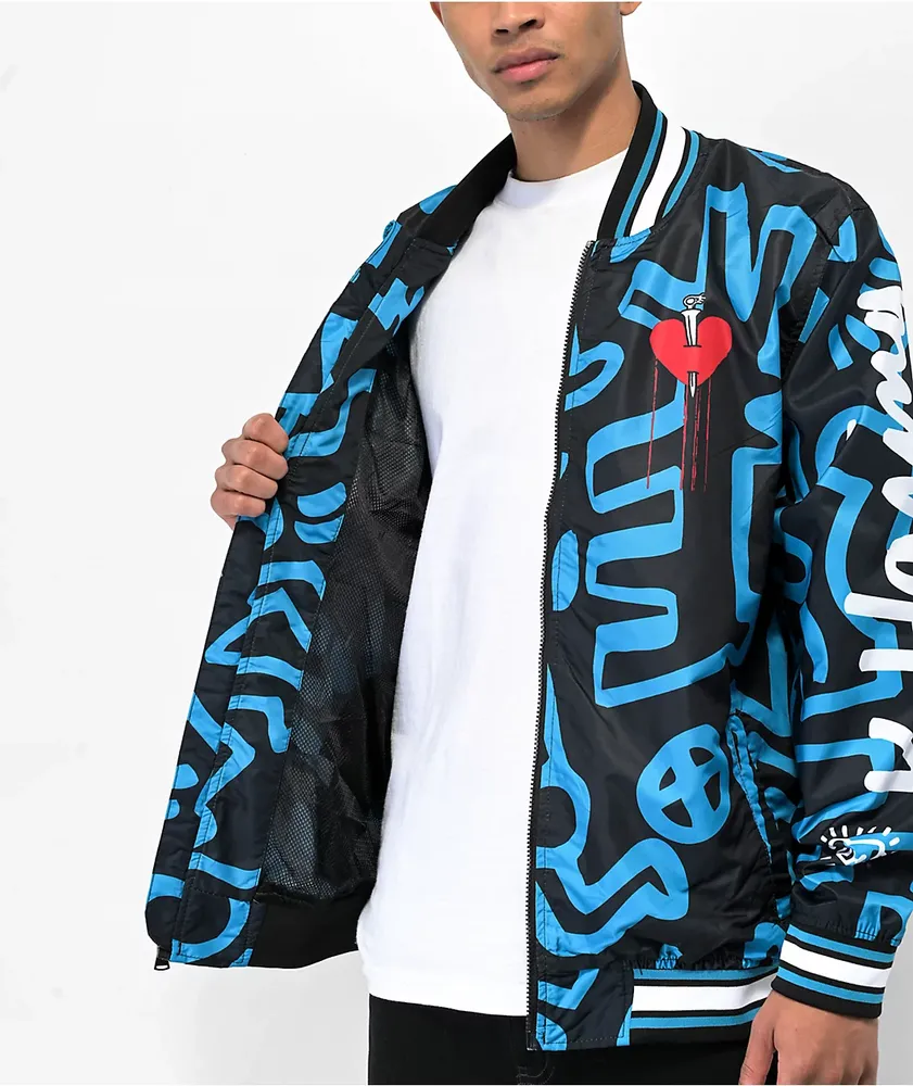 Members Only x Keith Haring Blue Bomber Jacket | Liberty Center