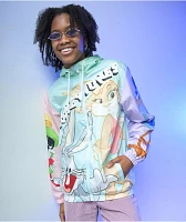 Members Only x Looney Tunes Green Colorblock Hooded Windbreaker