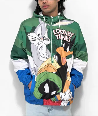 Members Only x Looney Tunes Kids Mash Up Black Windbreaker Jacket 