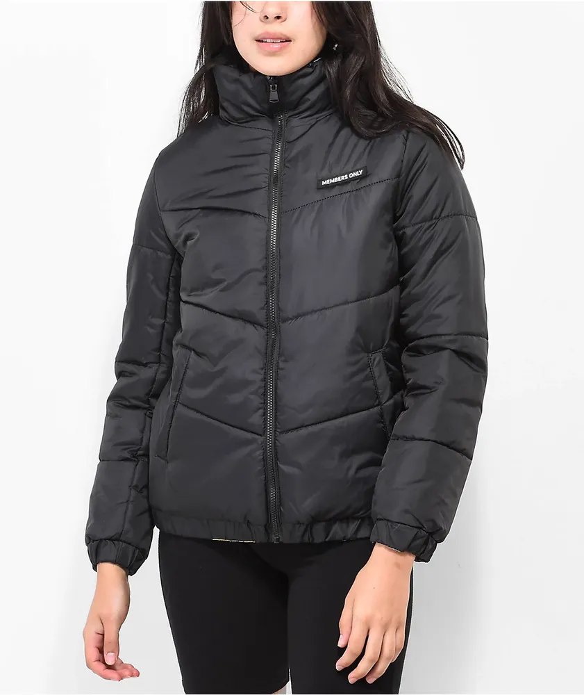 Members Only x Nickelodeon Black Reversible Puffer Jacket at