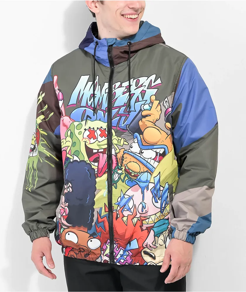 Members Only x Nickelodeon Entourage Blue Windbreaker Jacket 