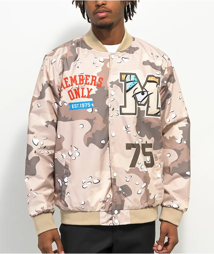 Members Only x Nickelodeon Hey Arnold Tan Camo Bomber Jacket
