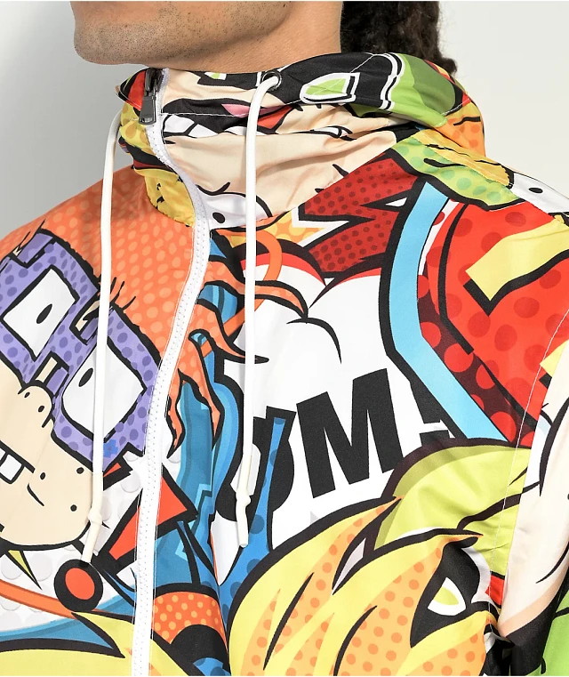※れいこCLANEOVERQUILTINGHUNTING JACKET 1 Members Only x Nickelodeon Kanji Multi Windbreaker Jacket at