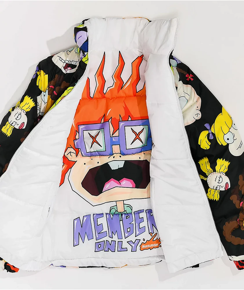 Members Only x Nickelodeon Rugrats Hi Shine White Puffer