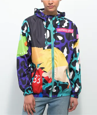 Members Only x Nickelodeon Entourage Blue Windbreaker Jacket 