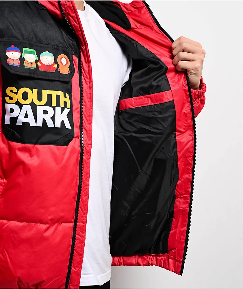 Members Only x South Park Red Puffer Jacket at Mall