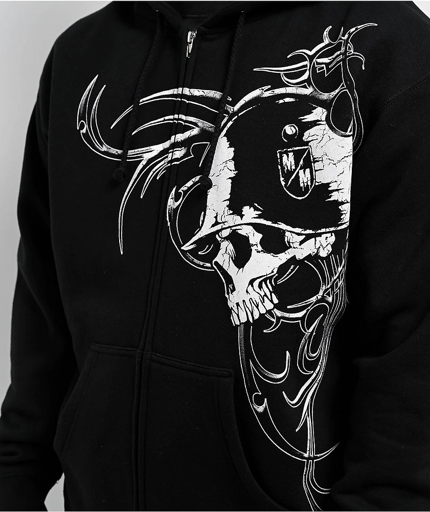 Metal Mulisha War Paint Black Zip Hoodie | MainPlace Mall