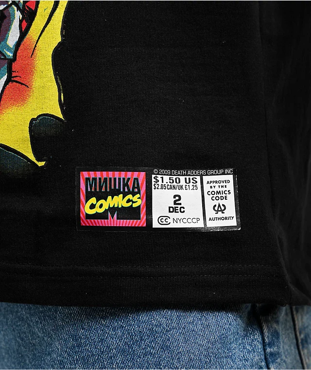 Mishka Comics Black T-Shirt | MainPlace Mall