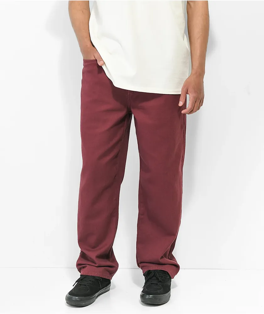 THE STRAIGHT スノーボードパンツ M E-BURGUNDY キスマーク メンズ スノーボード パンツ ユニ スノーボードパンツ KM
