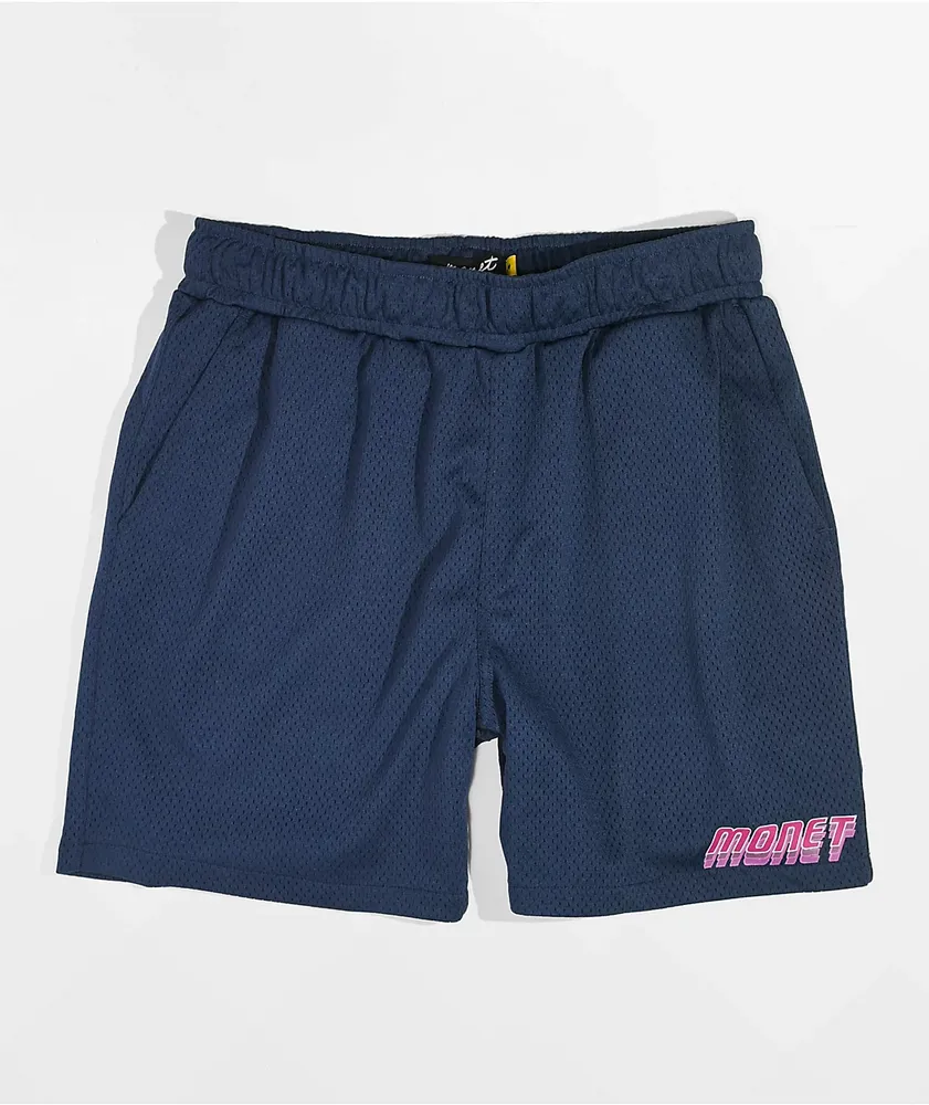 Navy blue sale mesh shorts