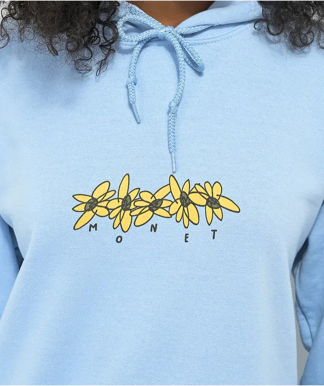 Blue sales flower hoodie
