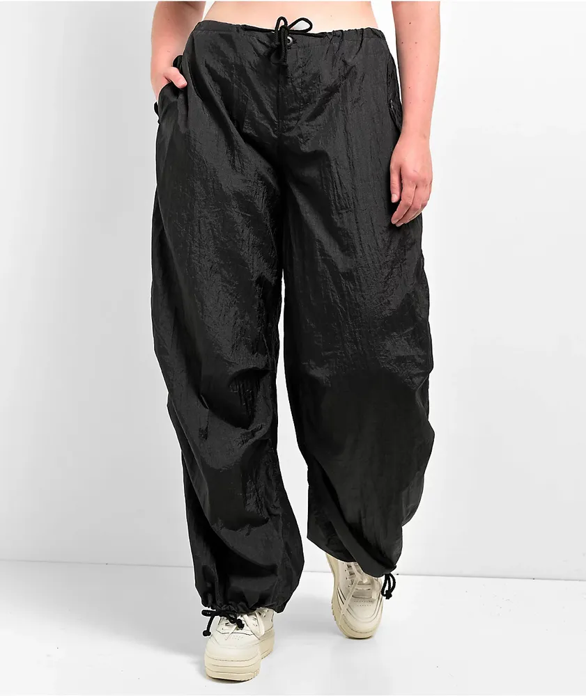 Motel Black Parachute Pants | MainPlace Mall