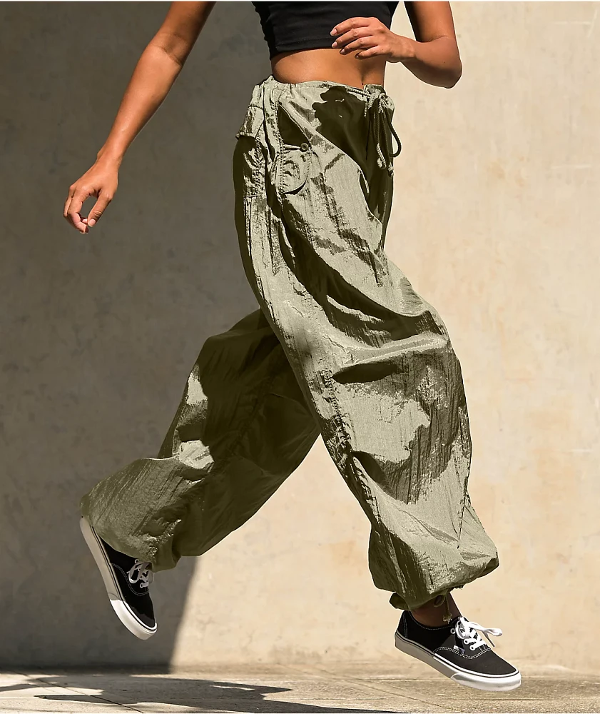 Motel Green Parachute Pants | Liberty Center