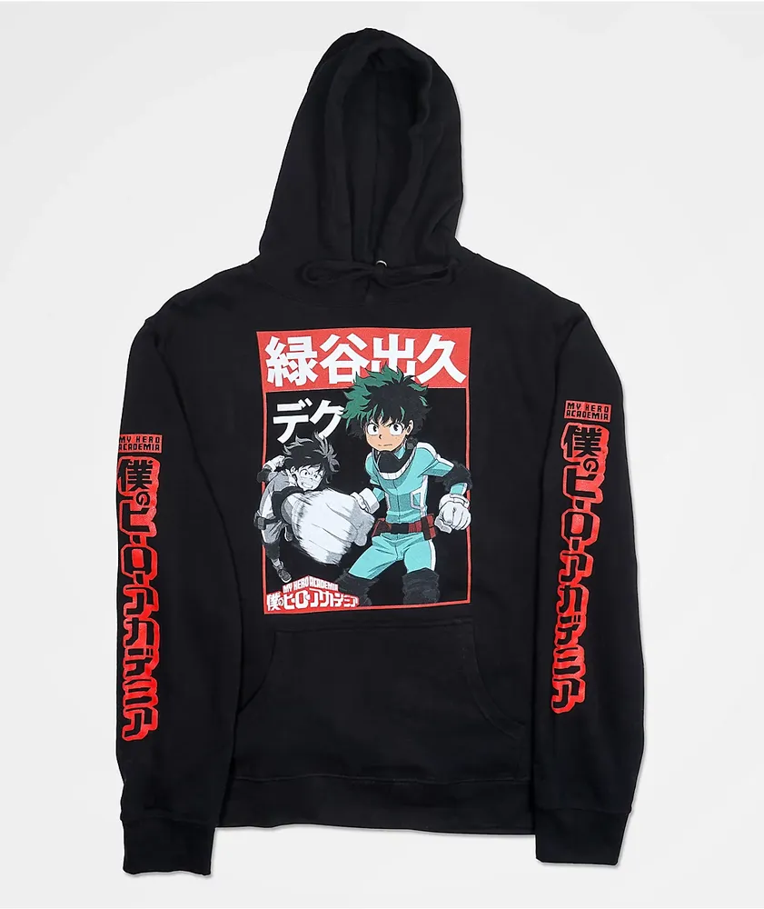 My hero academia black hoodie cheap