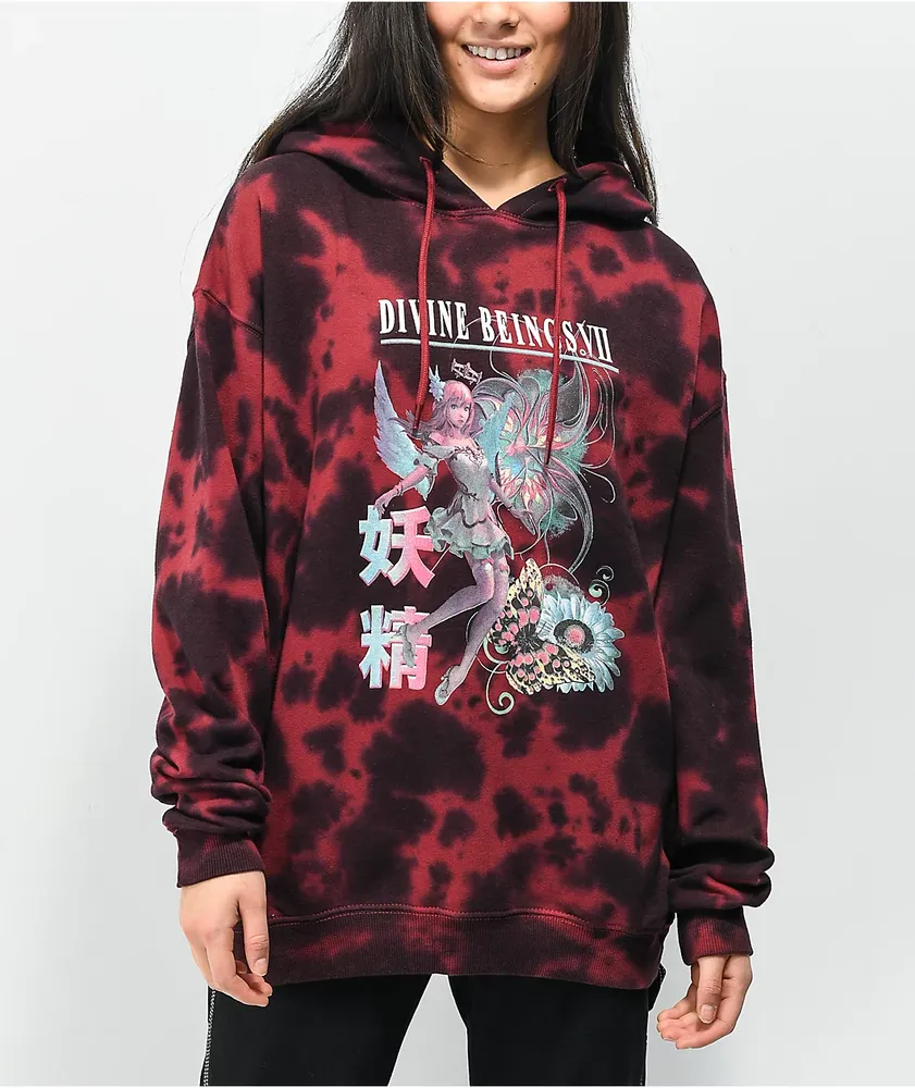 NGOrder Divine Beings Fairy Red Tie Dye Hoodie Pueblo Mall