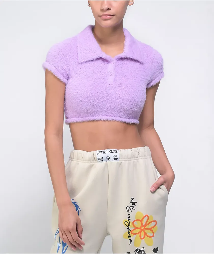 Pink polo sales crop top
