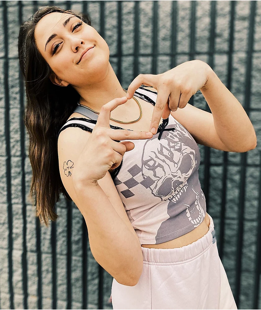 NGOrder Ride Or Die Pink Lace Tank Top | MainPlace Mall