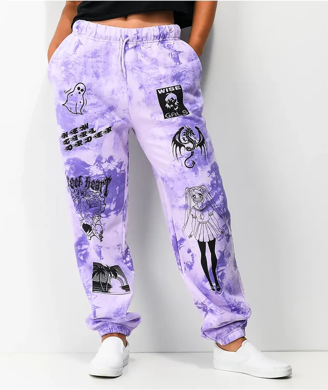 Lavender tie dye sweatpants 2025