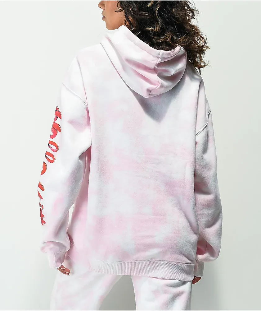 Pink tie dye hoodie on sale