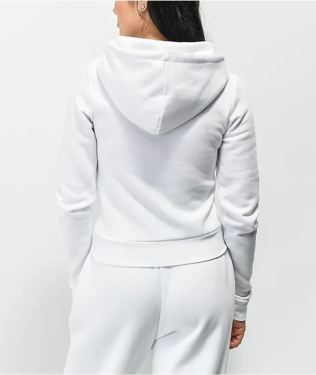 Girls white zip cheap hoodie
