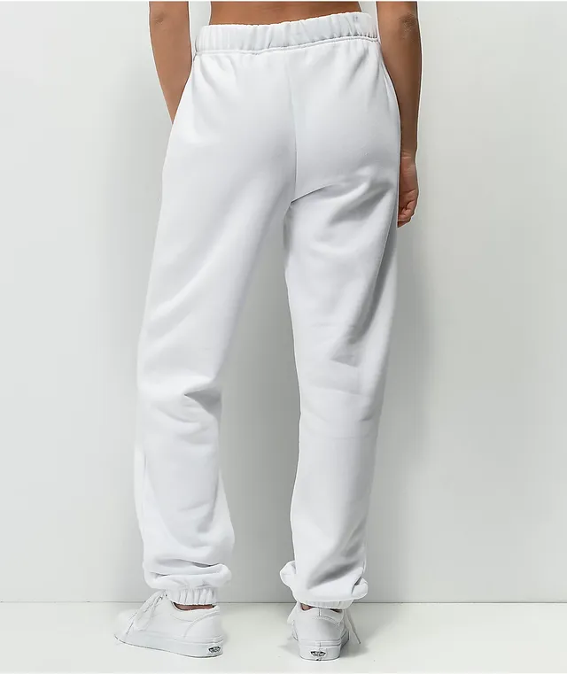 Girls white jogging bottoms online