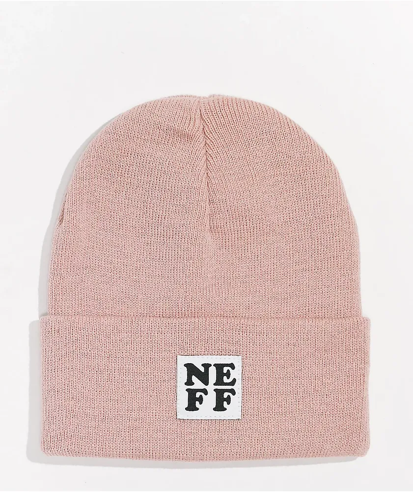 Pink neff beanie sales